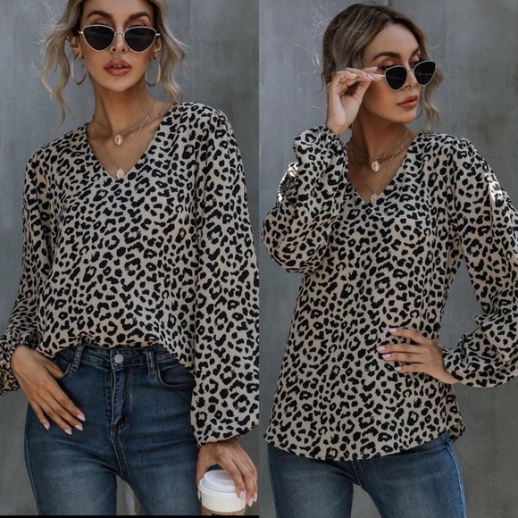 Leopard Print Top - Picture 1 of 8
